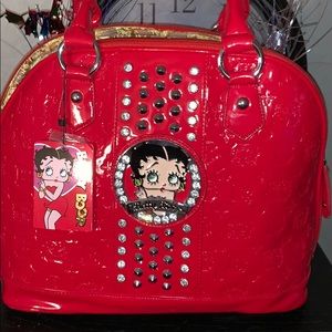 Betty Boop embossed Dome Handbag